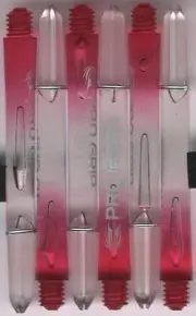 2in. 2ba Red/Clear TARGET Pro Grip Vision Dart Shafts & Springs: 1 set of 3
