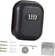 harayaa Key Lock Box with 4 Code Resettable Rustproof Password Box Combination Lockbox for Factory House Keys Outside Realtors Home, black