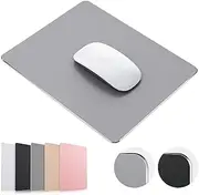 JEDIA Mouse Pad, Gray Premium Hard Metal Aluminum Mousepad, Double Side Waterproof Ultra Smooth Mouse Pad for Fast and Accurate Mouse Control for Office and Gaming, 9.4 x 7.9inch