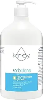 Kenkay Skin Relief Sorbolene and Glycerine Cream 1000 ml Pump / 1 litre Pump. Total Body Moisturiser - Fragrance-Free - Color Free - for All Skin Types