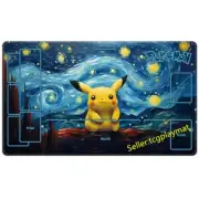 Pikachu Pokemon Playmat With Zones Trading Card Game Play Mat 24*14" _jj17