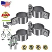 304 Stainless Steel Chain Link Gate Hinge Kit - Supports 500LB Weight Capacity