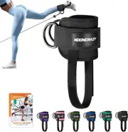 Ankle Strap for Cable Machine Women, Adjustable Gym Single-black