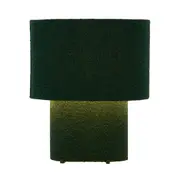 Vancity Nubby Textured Green Boucle Fabric Table Lamp