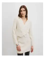 [Country Road] Tweed Crop Blazer in Antique White
