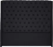 Maison Est Essex BedHead Charcoal | Luxurious Cotton Linen Blend King Sized Headboard with Wing Sides