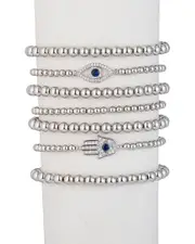 Eye Candy LA The Luxe Collection Titanium CZ Sanaz Stretch Bracelets