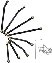 PERSELOSO Car Repair Steering Rod Metal Set Replacement Parts Stylish Appearance for Car Enthusiasts Black