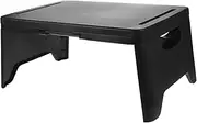Folding Table Laptop Stands Desk for Bed Foldable Desk Desktop Bookshelf Tall Laptop Stand Bed with for Bedrooms Laptop Bed Tray Laptop Stand Bedroom Desk Plastic Black