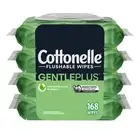GentlePlus Flushable Wet Wipes with Aloe & Vitamin E - 4 Flip-Top Packs, 168 ...