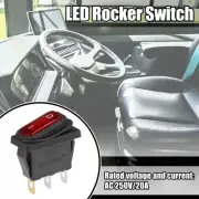 Interior AC 250V/20A Auto LED Rocker Switch On-Off 3 Pins Toggle Switch Red