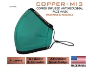 5 Layer Copper Infused Anti-Microbial Face Mask - Multiple Colors & Sizes