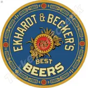 Ekhardt & Beckers Best Beers 11.75" Round Metal Sign