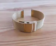Gold Stainless Steel Milanese/Mesh Watch Strap with Quick Release Spring Bar