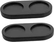FUNNETOYU 2pcs Wooden Pepper Grinder Tray Non Slip Base for Sauce Bottles Craft Wooden Coaster Easy to Clean Multifunctional Kitchen Storage for Dining Table