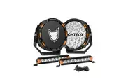 LIGHTFOX OSRAM 9" LED Driving Lights + 8inch LED Light Pods + Wiring Kit