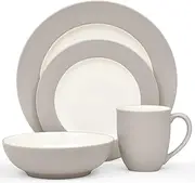 [Noritake] Colorwave Sand 4-Piece Place Setting Plate Set, Rim Shape