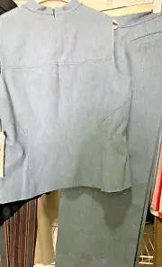 Etcetera Heathered Light Blue Sleeve Top & Pant Set - Size 16 - New w-Tags