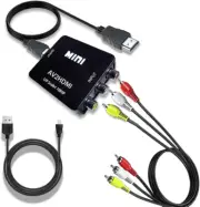 RCA to HDMI Converter, AV to HDMI Converter Pack Set, 1080P RCA Composite CVBS V