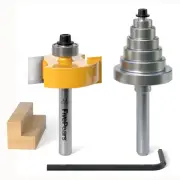 1/4 Inch Shank Rabbet Router Bit with 6 Bearings Set, Rabbeting Router Bit Can I