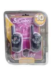 Two Cobra MicroTalk Hand Held 2-way Walkie Talkies/w Charger Cord 12 Mile New!