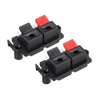 2 Way Spring Terminal Clip Push Release Connector Plate Strip Block WP2-19 2Pcs
