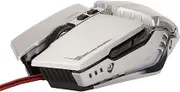 Gaming Mouse Ergonomic Design, USB Gaming Mouse with 4 DPI Adjustable Breathing RBG Backlit, Office Mouse for Desktop Laptop PC (Silver)