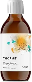 Thorne Research - Omega Superb - Fish Oil Liquid with EPA and DHA - Lemon Berry - 8.45 Fl Oz (250 ml)