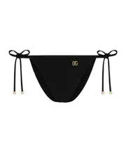 logo-plaque side-tie bikini bottom IT4,IT5,IT2,IT3,IT1 Black