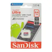 Sandisk Ultra MicroSD 64GB MicroSDXC UHS-I 120MB/s