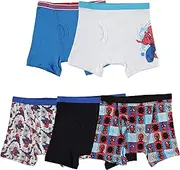 Spiderman Boys' Boxer Brief Multipacks with Multiple Print Choices Available in Sizes 4, 6, 8, 10, and 12