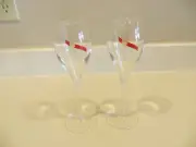 NEW 2 G. H. Mumm Champagne Stemmed Glass Tulip Flutes
