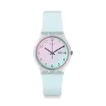 【SWATCH】ULTRACIEL 綻放蔚藍色彩腕錶-34MM (GE713)