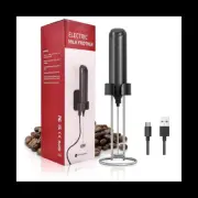A14G-Milk Frother Handheld, USB Rechargeable Wall-Mounted Stand, Mini Milk Foame