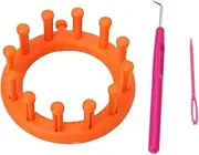 Perfeclan Small Round Knitting Loom With Pick Tool & Pin - Flower Maker, Machine, Weaving Device for Sock