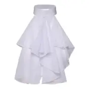 Steampunk Ruffle False Collar Jabot Victorian Medieval Costume White Neck Collar