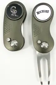 GOLF SWITCHBLADE Colorado Rockies DIVOT REPAIR TOOL + Ballmarker Gray