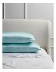 [Heritage] Silk Front Pillowcase Pair in Sky Blue