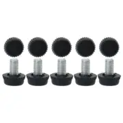 M6 x 10 x 15mm Leveling Feet Adjustable Support Cover for Machine Leg 10pcs
