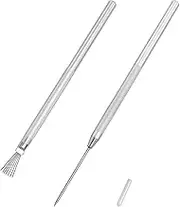 LUORNG Clay Needle Tool 7 Pin Feather Wire Texture and Pro Needle Detail Tool Fondant Pottery Clay Sculpting Tool