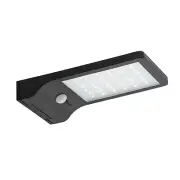 Arlec Black Ritter Sensor Solar Wall Light Solar Powered Outdoor Lighting