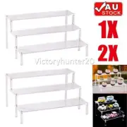 1-2X 3-Tier Arc Acrylic Display Riser Shelf Removable Rack Clear for Figures Toy