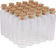 MaxMau 20ml Small Glass BottlesTiny Glass VialsJars with Cork StoppersMessage