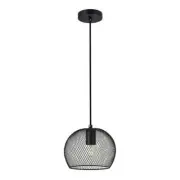 Living District Keller 1-Light Metal Iron Pendant in Black Finish