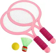 BIUDECO Attractive Badminton Set Boy Girl's Tennis Racket Mini Rackets Soft Balls Develop Coordination Enjoyable Playtime