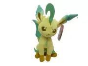 AWESOME HTF Plush Figure Pokemon Eeveelution AST Game Stop LEAFEON NWT 11"