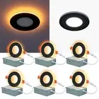 3 Inch Black LED Recessed Lights with Night Light Dimmable & 5CCT Selectable ...