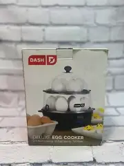 DELUXE EGG COOKER - DASH - 12 EGG CAPACITY ONE TOUCH COOKING NEW