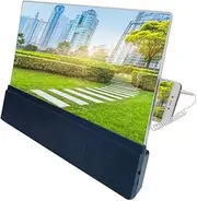 Phone Screen Magnifier 12 Inch Folding Cell Phone Screen Magnifier Enlarged 3D Mobile Phone Screen Magnifier Radiation HD Video Amplifier Phone Stand