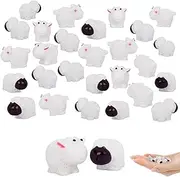 X Hot Popcorn 30 Pcs Mini Sheep Figurines - Miniature Resin Sheep for Moss Micro Landscape Decoration DIY Home Micro Fairy Garden Decor